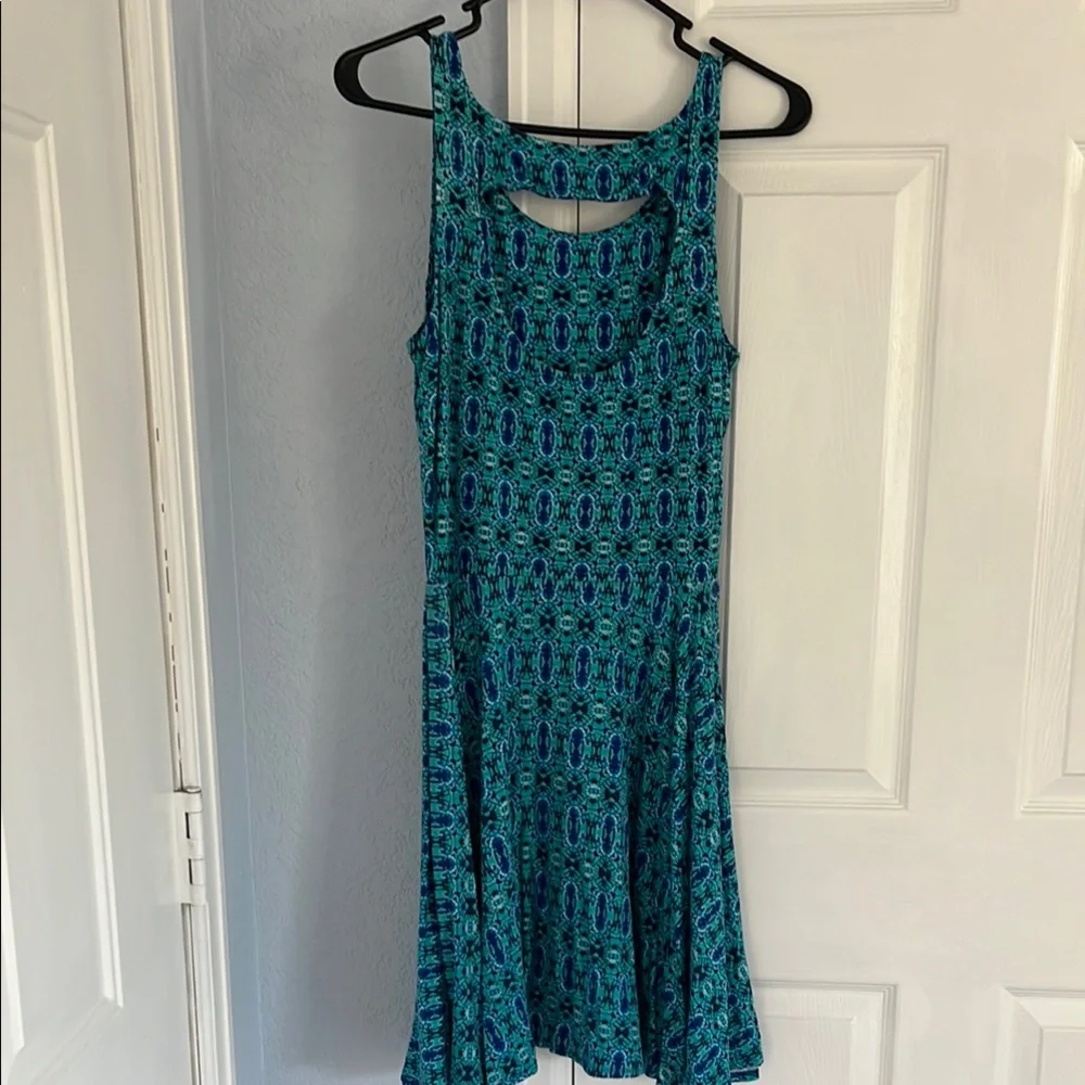 Cynthia Rowley Blue and Green Dress - Size Medium - Picture 5 of 6